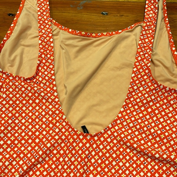 J CREW 16 Sunset Geo Print Scoop-Back One-Piece Swim Bathing Suit Lined - Picture 4 of 8